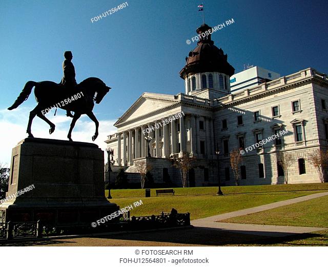 Columbia, SC, South Carolina, State House, State Capitol, Wade Hampton Equestrian Statue