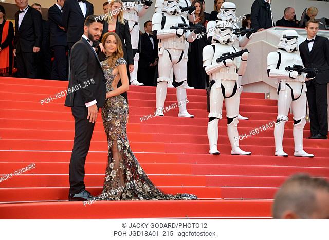 Nabilla et Thomas Vergara Arriving on the red carpet for the film 'Solo: A Star Wars Story' 71st Cannes Film Festival May 15, 2018 Photo Jacky Godard