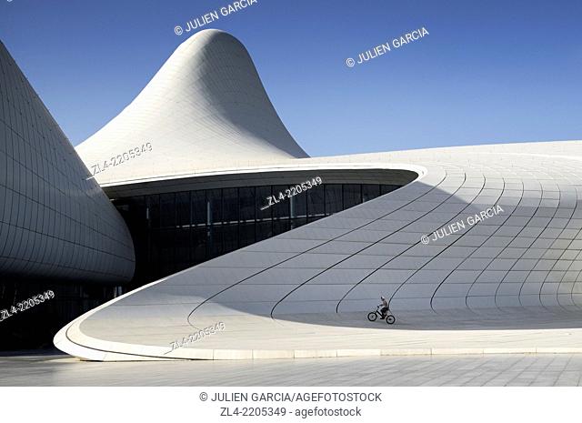 Heydar Aliyev cultural center futuristic monument designed by the architect Zaha Hadid. Azerbaijan, Baku