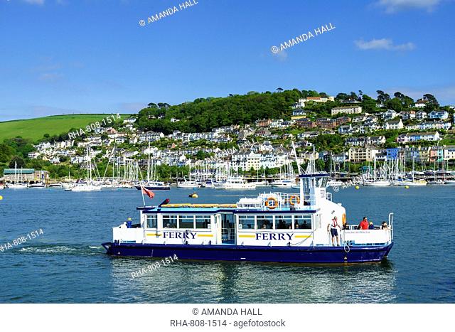 Kingswear and River Dart viewed from Dartmouth, Devon, England, United Kingdom, Europe