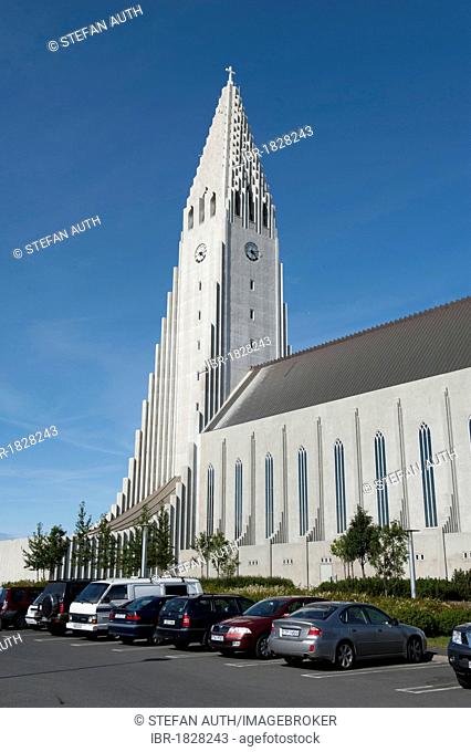 Hallgrímskirkja, Lutheran parish church, town centre, Reykjavik, Iceland, Scandinavia, Northern Europe, Europe