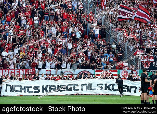 30 July 2022, Hessen, Offenbach: Soccer: DFB Cup, Kickers Offenbach - Fortuna Düsseldorf, 1st round, Sparda Bank Hessen Stadium