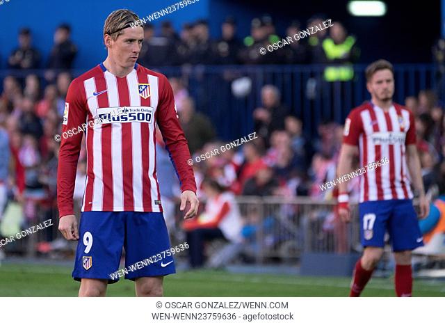 Fernando Torres in action for Atlético Madrid during the La Liga match versus Granada at Vicente Calderón Stadium Featuring: Fernando Torres Where: Madrid