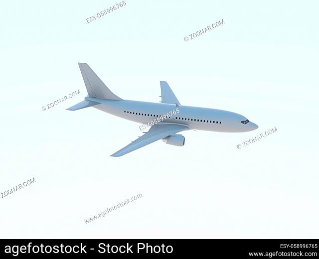 Commercial Passenger Plane in Air in Sky, Vacation Travel by Air Transport,  Airliner Take Off Flying,  Aircraft Flight and Aviation Route Airline Sign