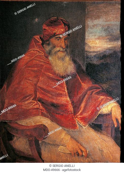 Altarpiece of Corpus Domini (Miracle of the Desecrated Host), by Tiziano Vecellio known as Titian, 1545 - 1545 about, 16th Century, oil on canvas