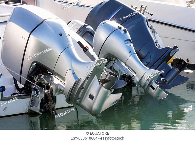 Outboard engines in rest