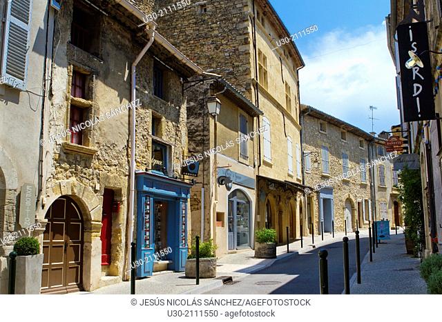 Lourmarin, labelled as the most beautiful villages of France, Louberon, in Apt district, Vaucluse department and Provence-Alpes-Côte d'Azur region