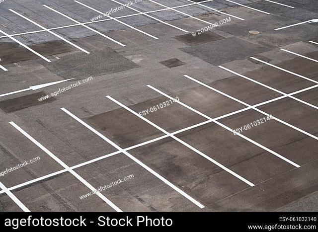 Parking lot with empty places