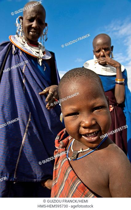 Tanzania, Arusha Region, Rift Valley, around Manyara National Park, a Maasai village around Mto Wa Mbu