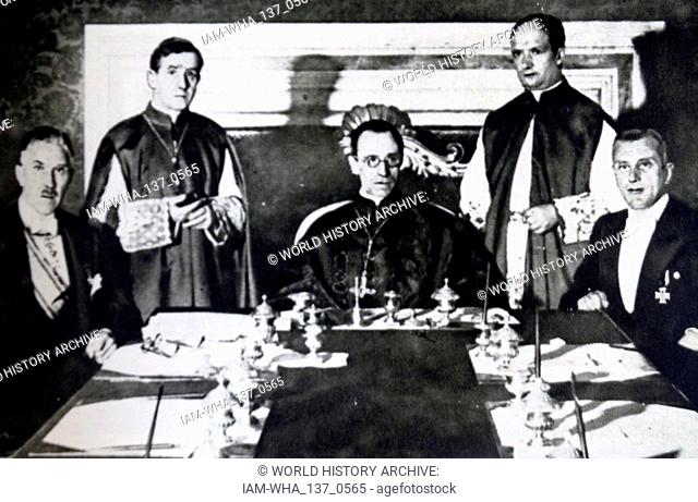 The Reichskonkordat ""Concordat between the Holy See and the German Reich"", a treaty negotiated between the Vatican and the emergent Nazi Germany