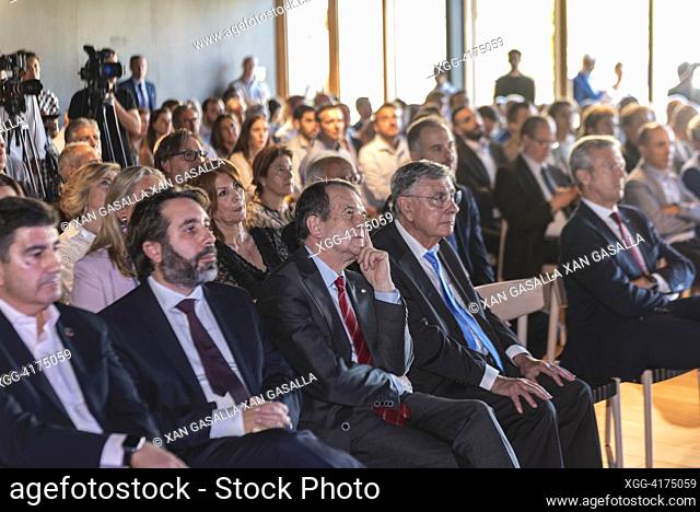 Political and business act of the 50th anniversary of Ermasa. attended by the president of the xunta de Galicia. from left to right delegate of the goverment in...
