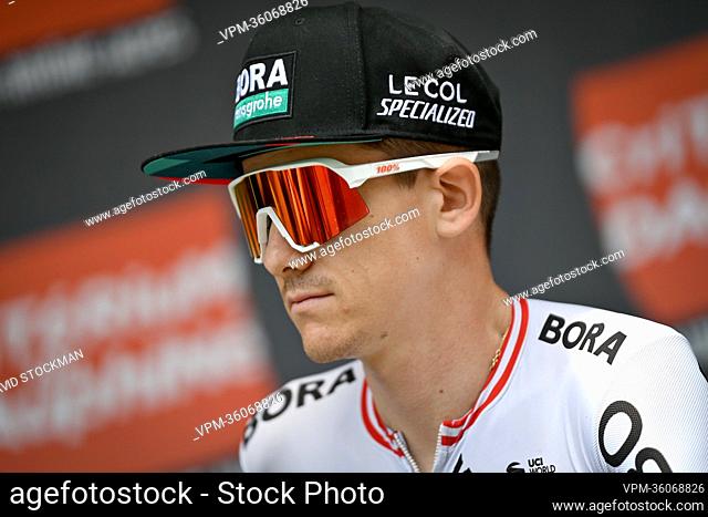 Austrian Patrick Konrad of Bora-Hansgrohe pictured at the start of the third stage of the Criterium du Dauphine cycling race