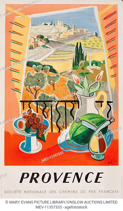 French railways advertisement for Provence, France