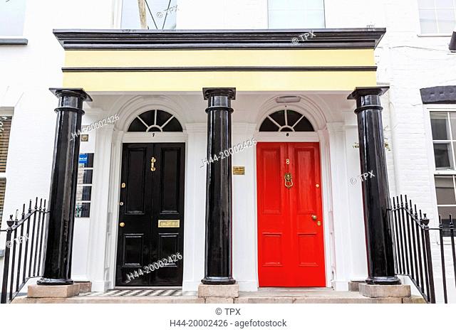 United Kingdom, Channel Islands, Jersey, St. Helier, Bond Street, Office Doorway