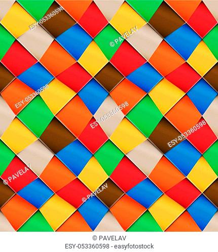 Motley paper asymmetric patchwork seamless pattern with skewed Material design of transparent items you can place on any background