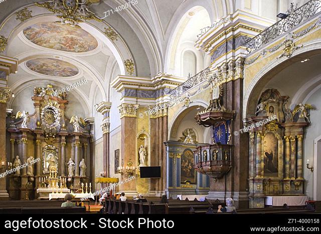 Hungary, Budapest, Franciscan Church, interior,