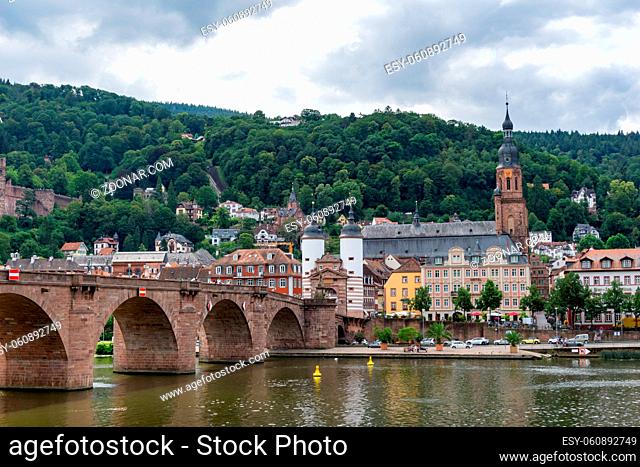 Heidelberg, BW / Germany - 25 July 2020: view of the historic old town of Heidelberg