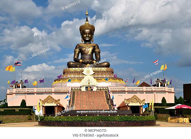 Asien, Thailand, Buddha, schwarzer Buddha in Phetchabun, Phra Buddha Maha Dhammaraja, Thamaracha, - Phetchabun, Thailand, 01/05/2016