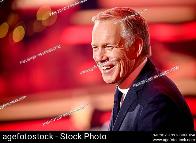 05 December 2020, Berlin: Presenter Johannes B. Kerner (M) speaks on stage at the TV fundraising gala ""Ein Herz für Kinder""