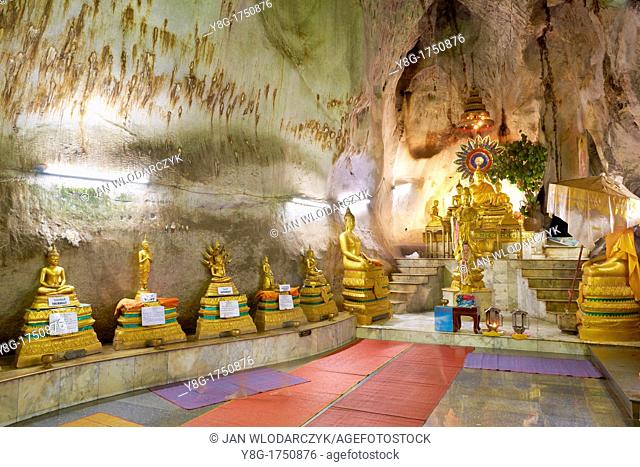 Thailand - Khao Yoi Buddhist Cave Temple, Buddha statues inside