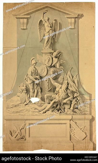 Design for Monument with Britannia and Neptune, n.d. Creator: John Bacon I