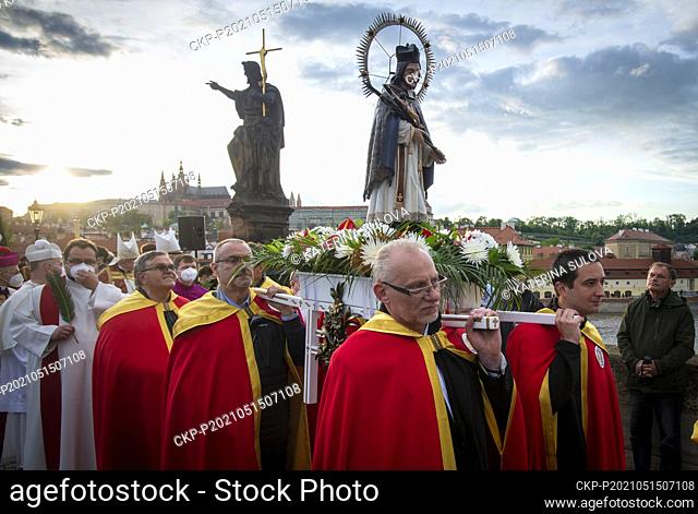 Hundreds of people attended annual Navalis celebrations on May 15, 2021, in Prague, Czech Republic, in honour of John of Nepomuk, the most popular Czech saint