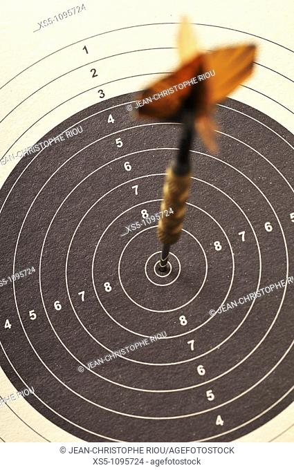 dart in a target