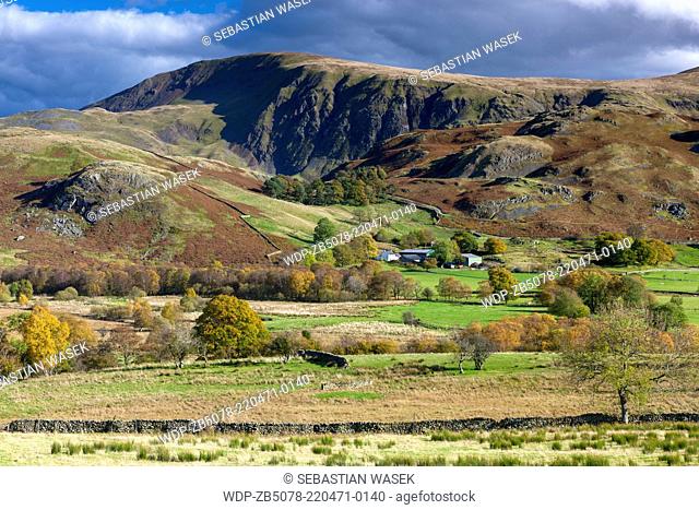 View over Dale Bottom towards High Rigg in the Lake District National Park