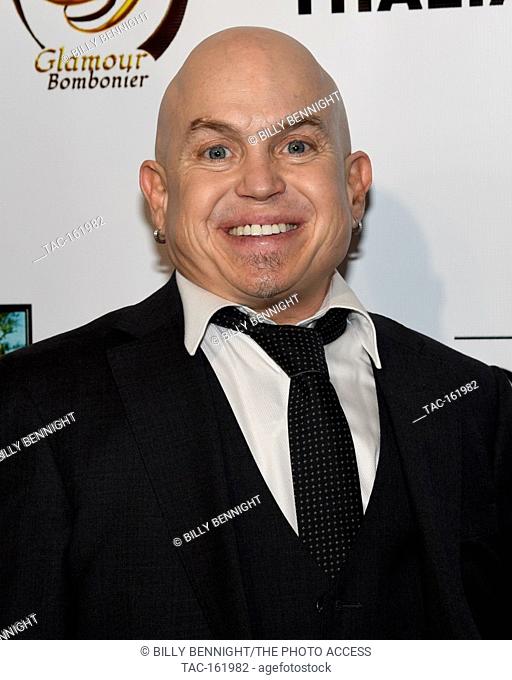 Martin Klebba attends The 3rd Annual Roger Neal Style Hollywood Oscar Viewing Black Tie Dinner Gala and Roger Neal Style Gift Suite at The Hollywood Museum on...
