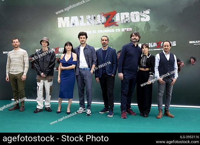 Alvaro Cervantes, Manel Llunell, Javier Ruiz Caldera, Miki Esparbe, Maria Botto, Alberto de Toro, Aura Garrido and Luis Callejo attends to 'Malnazidos'...