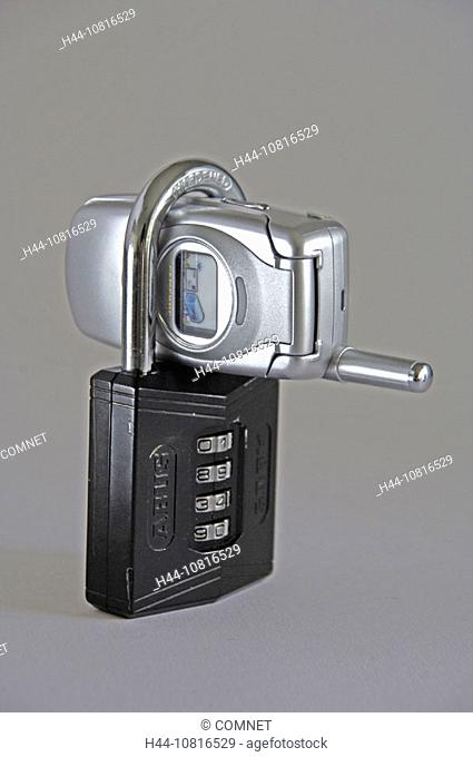 Mobile, mobile, phone, prevention, castle, combination lock, security, safety, theft, abuse, fastener, symbol, childre