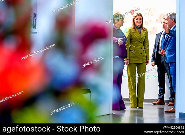 Crown Princess Elisabeth pictured during a royal visit to the Princess Elisabeth Children's Hospital in Gent, Wednesday 20 December 2023
