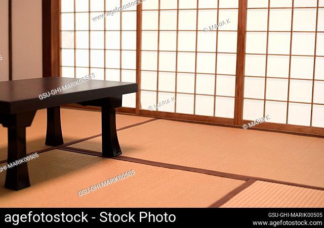 Interior Room of Traditional Japanese Ryokan, Yamagata, Japan