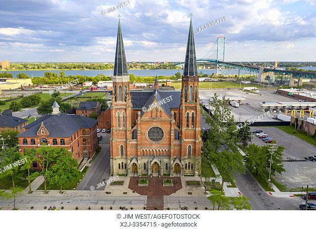 Detroit, Michigan - Ste. Anne de Detroit Catholic Church. Founded in 1701 by French colonists, the parish is now mostly Hispanic