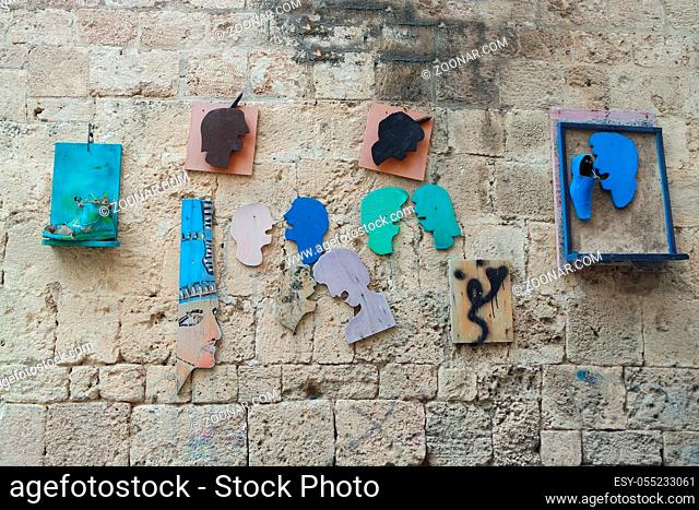 Alte Hausmauer. Akkon, Israel