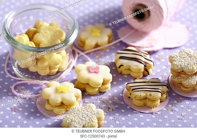 Passion fruit flower biscuits