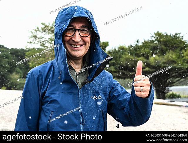 14 March 2023, Brazil, Manaus: Cem Özdemir (Bündnis 90/Die Grünen), Federal Minister of Food and Agriculture, gestures during a visit to Três Unidos (river...