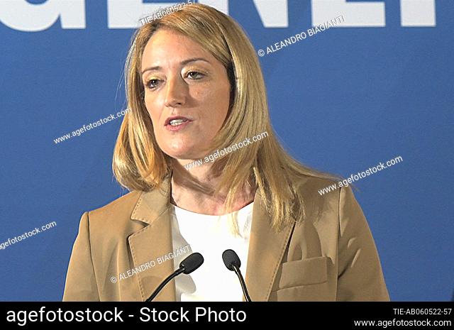 European Parliament President Roberta Metsola during 'The State of the Union'. Florence 06 May 2022