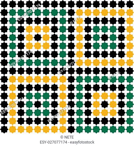 Moroccan pattern as seamless mosaic. Vector illustration