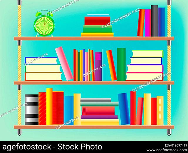 suspended bookshelf