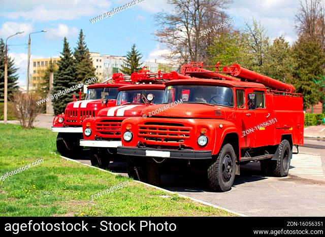 Old Russian fire trucks ZIL