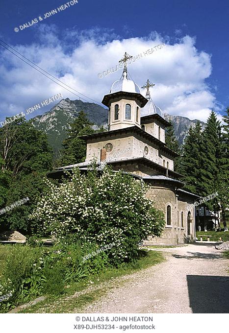 Romania, Wallachia, Prahova County, Carpathian Mountains, Stone Church