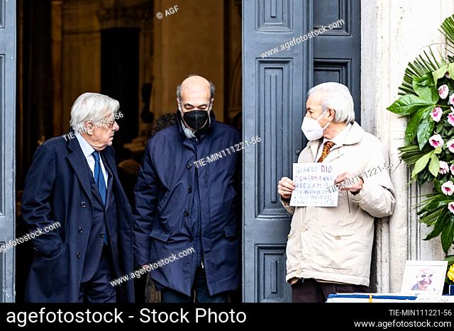 Giancarlo Giannini arrives at the funeral of Italian director Lina Wertmuller in the Artists' Church in Piazza del Popolo, Rome, Italy, 11 December 2021
