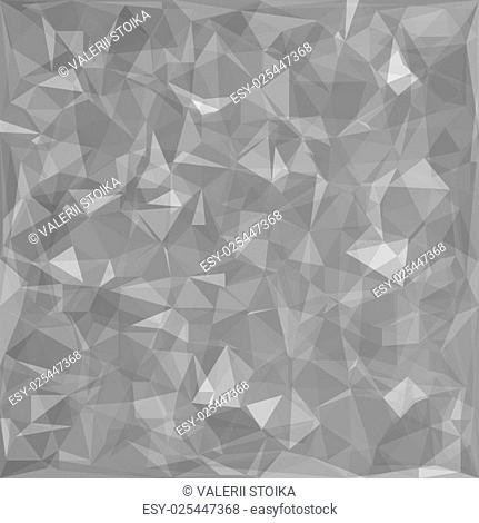 Grey Abstract Polygonal Background. Grey Triangles Pattern