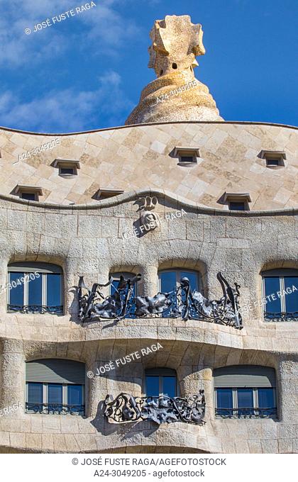 Barcelona City, Gaudi architect, Mila House (La Pedrera), spain
