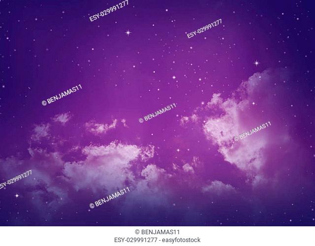night sky with cloud and stars