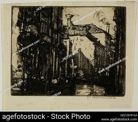 The Dark Canal, Venice, 1908. Creator: Donald Shaw MacLaughlan