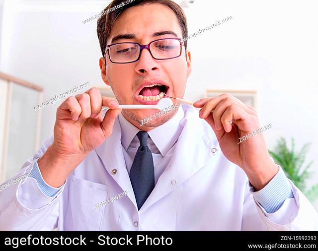 The dentist in medical concept in hospital