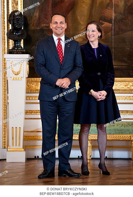 3. 06. 2014 Warsaw, Poland. Pictured: Radoslaw Sikorski and his wife Anne Applebaum