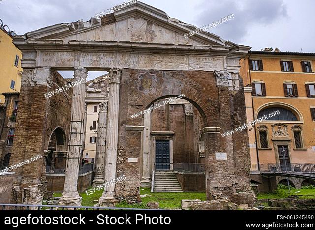Octavia Portico, 27 a. C, Jewish ghetto of Rome, Rome, Lazio, Italy